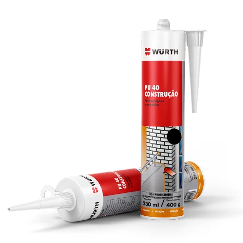 PU Construção Preto 400g Wurth